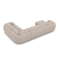 Bulane canapé panoramique gauche en tissu texturé beige