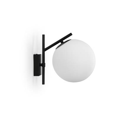 Atheiss applique métal noir et sphère blanche