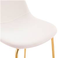 Vladi chaise de bar en cuir synthétique blanc H65