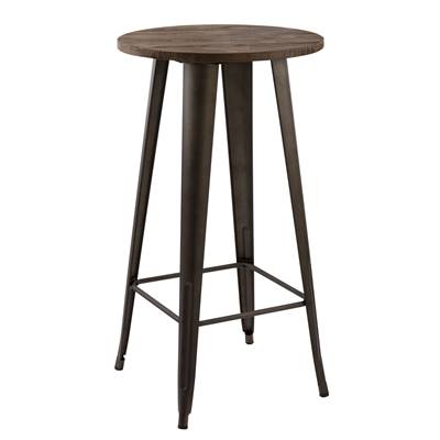 Zuiver table de bar ronde Ø60 cm en bois foncé