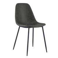 Vladi chaise en cuir synthétique noir