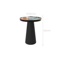 Gela table d'appoint en métal multicolore et noir