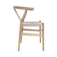 Nestor chaise en bois de teck cannage en corde de papier tressé