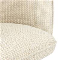 Alexia chaise de bureau rotative à roulettes tissu tweed beige miami