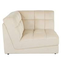 Martina module d'angle pour canapé en tissu côtelé beige pampa