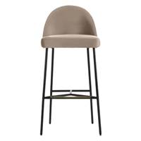 Nio tabouret de bar en velours taupe H78