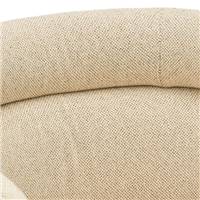 Baita chaise de bureau rotative en tissu tweedé beige sable et métal noir