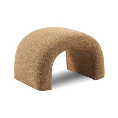 Ricoti pouf en tweed marron forme arche