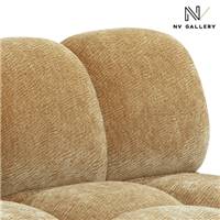 Bianca module fauteuil accoudoir interchangeable en tissu camel crêpe