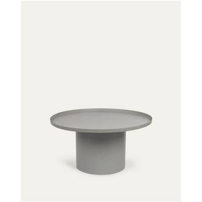 Chest table d'appoint ronde en métal gris ø72