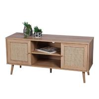 Bali meuble TV 2 portes bois et rotin H56,5cm