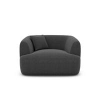 Gankeri fauteuil 1 place tissu structuré gris anthracite