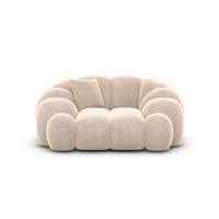 Dolban fauteuil en velours crème