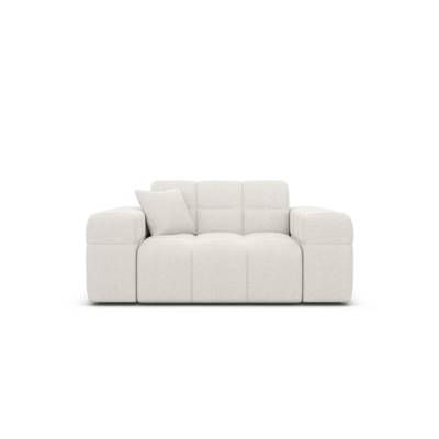 Lodce fauteuil 1 place en tissu texturé blanc