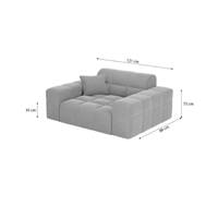 Lodce fauteuil 1 place en tissu texturé blanc