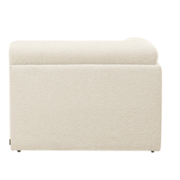 Martina module d'angle en tissu bouclé blanc avoine