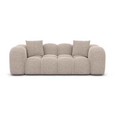 Cotton canapé 2 places en tissu texturé beige
