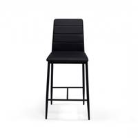 Adena tabouret de bar similicuir noir H65
