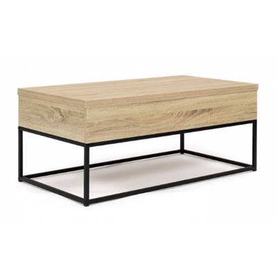 Misou table basse relevable dépliante métal et bois