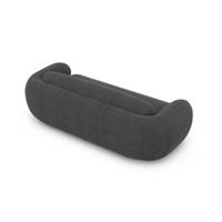Bulane canapé 3 places en tissu texturé gris anthracite