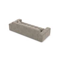 Lodce canapé 3 places en velours beige foncé