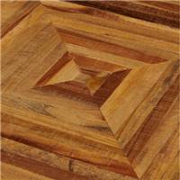 Quadro lot de 2 tables basses carrées gigognes bois et métal noir