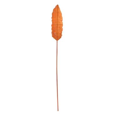 Noa branche feuille orange en fibre naturelle H200cm