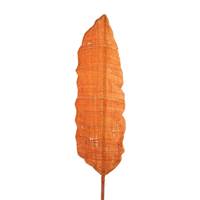 Noa branche feuille orange en fibre naturelle H200cm