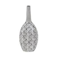 Axelle vase blanc et noir polyurésine M