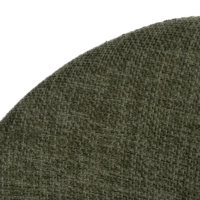 Rave chaise dossier arrondi en tissu vert kaki pieds métal