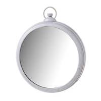 Clarla miroir rond blanc type gousset