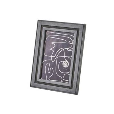 Cristal cadre photo plastique gris 10x15