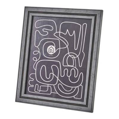 Cristal cadre photo plastique gris 20x25