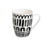 Solina mug noir et blanc motifs arches