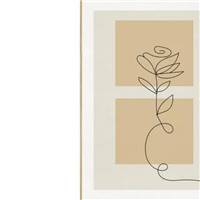 Cotton Tableau imprimé motif fleurs abstrait 51x71cm