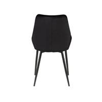Bari chaise en velours noir