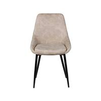Bari chaise en tissu effet daim beige