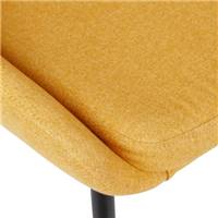 Bari chaise en tissu jaune moutarde