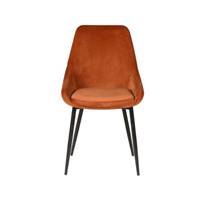 Bari chaise en velours cognac