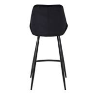 Bari chaise de bar velours noir H74cm