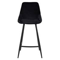 Bari chaise de bar velours noir H74cm