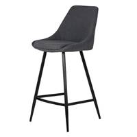 Bari chaise ilôt central tissu gris foncé H67