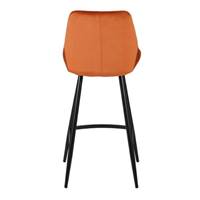 Bari chaise ilôt central en velours orange cognac H67