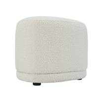 Arthur pouf en tissu bouclé écru