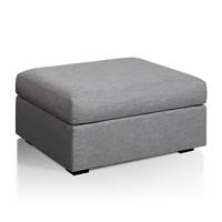 Binor pouf chiné en polyester gris clair