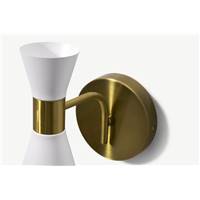 Vasilo applique murale blanc et laiton