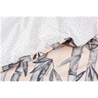 Ibaa housse de couette beige rose 135x200