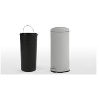 Joss poubelle à pédale métal gris clair 30L