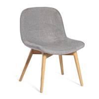 Alsta chaise tissu gris, pieds en frêne clair