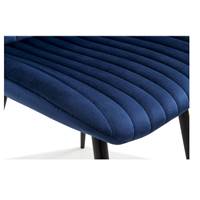 Camila chaise en tissu velours bleu nuit